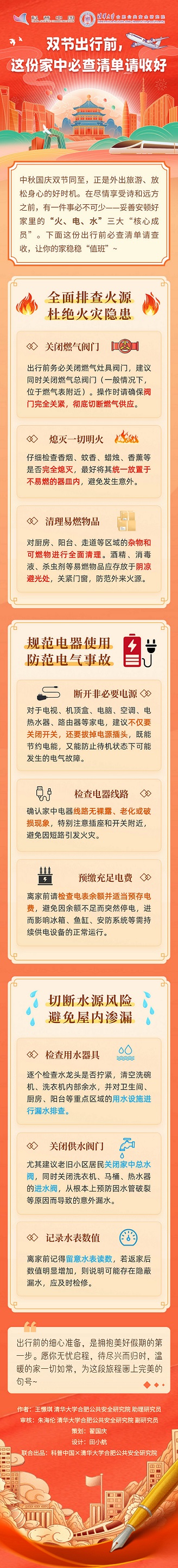 双节出行前 这份家中必查清单请收好